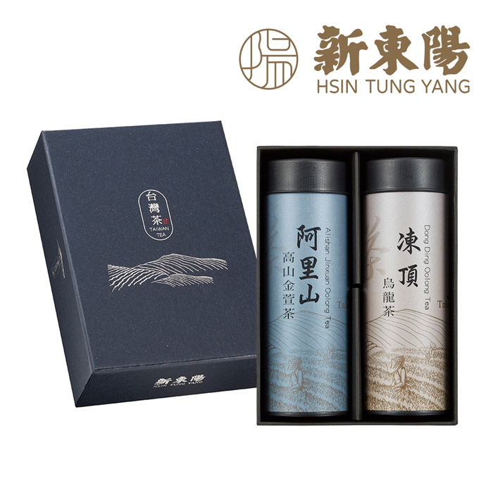 超歓迎 新東陽】臻選台灣茶禮盒4號(凍頂烏龍茶10入+阿里山金萱茶10入 茶